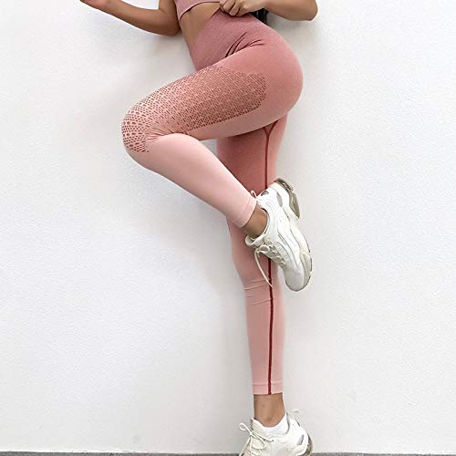 Leggings Leggins Huecos De Cintura Alta para Mujer Leggings De Fitness Sin Costuras Gradiente De Alto Estiramiento Legginsy Ropa Deportiva M