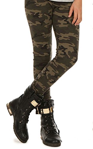 Leggins térmicos de camuflaje para niña, pantalones militares, otoño, 116-158 caqui 9 años