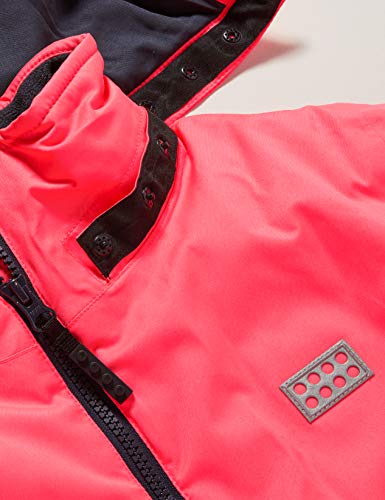LEGO Wear Lwjodie Tec Ski Action Chaqueta, 320 Rojo Coral, 128 para Niñas