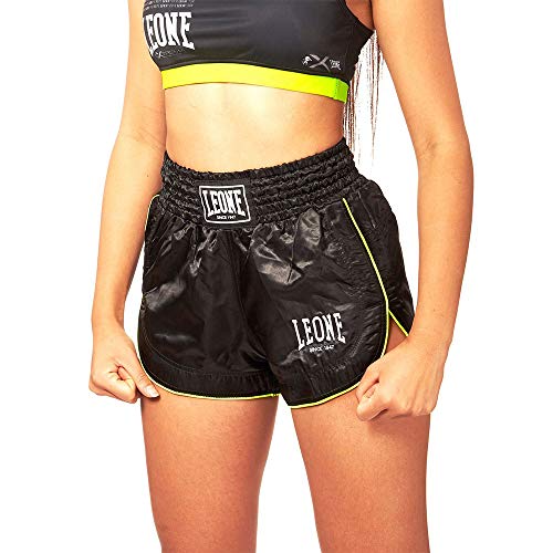 Short De Boxe Leone 1947 - Unisexe Adulte - 100% Satin - Ceinture élastique Contrastée - Pour Entraînement Et Combat