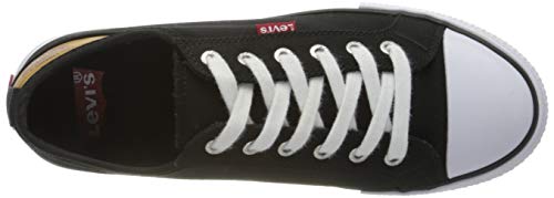 Levi's 222984-733-59, Zapatillas de Lona Mujer, Negro, 38 EU
