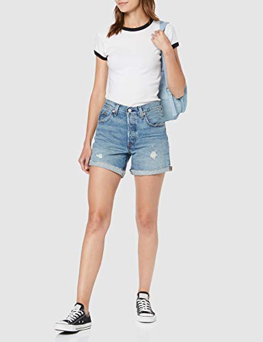 Levi's 501 Short Long Pantalones Cortos, Highways + Byways, 26 para Mujer