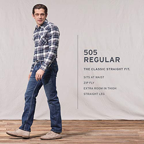 Levi's 505 Regular Fit Jean, Hombre (Levi's 501 con cremallera) (W32/L32 (ES 42), Medium Stonewash)