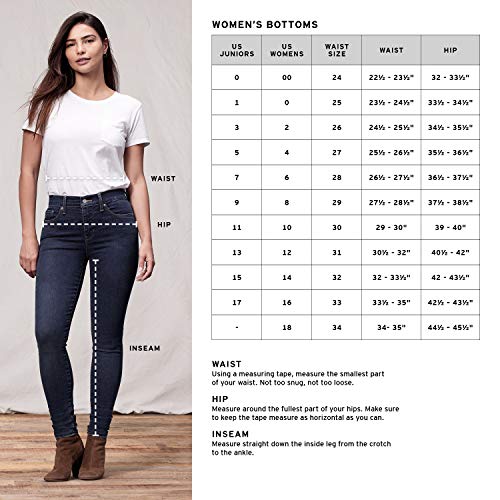 Levi's 711 Skinny Jeans Vaqueros, Sidetracked, 29W Largo para Mujer
