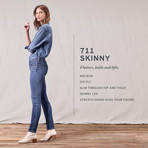 Levi's 711 Skinny Jeans Vaqueros, Sidetracked, 29W Largo para Mujer