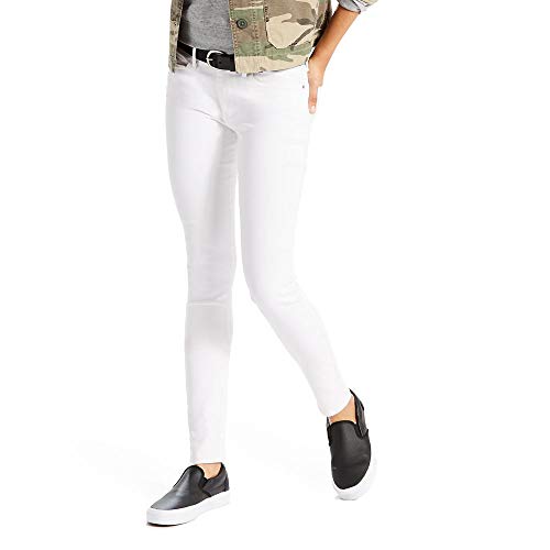 Levi's 711 Skinny Jeans Vaqueros, Soft Clean White, 26WW Regular para Mujer