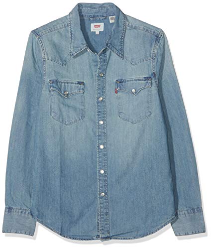 Levi's Barstow Western Camisa vaquera, Azul (Red Cast Stone 0116), XX-Small para Hombre