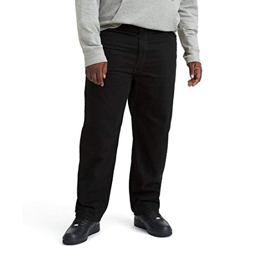 Levi's Big & Tall 550 - Pantalones grandes y altos para hombre, ajuste relajado, color negro, 54 W x 34 L