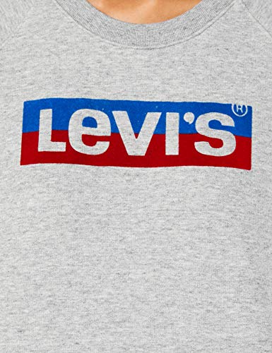 Levi's Graphic Gym Sudadera, Box Tab Crew Smokestack Htr, M para Mujer