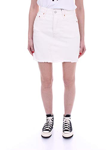 Levi's HR Decon Iconic BF Skirt Falda, Pearly White, 26 para Mujer