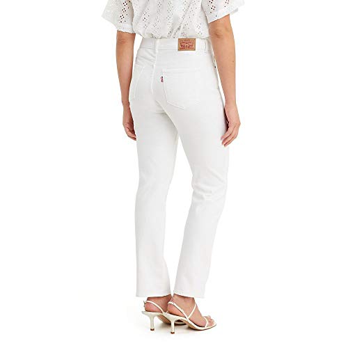 Levi's - Pantalones vaqueros rectos clásicos para mujer - Blanco - 33 (US 16) R