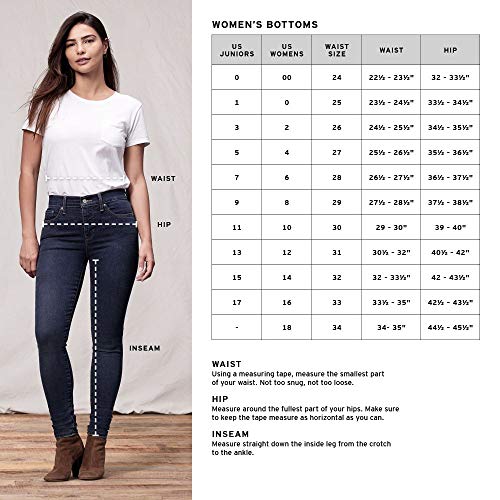 Levi's - Pantalones vaqueros rectos clásicos para mujer - Blanco - 33 (US 16) R