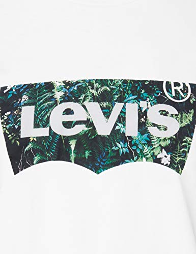 Levi's The Perfect tee Camiseta, Batwing Greenery Film White+, S para Mujer