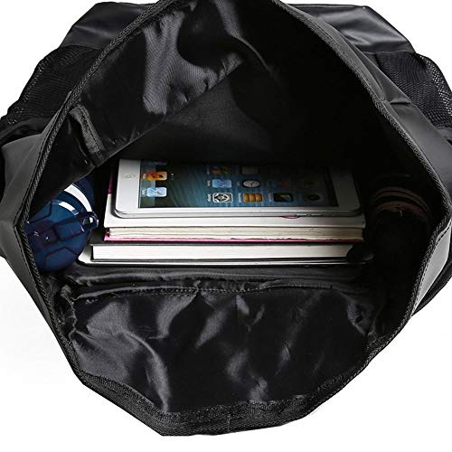 LG Snow Mochila Mosca Muerta Calle Hip Hop Garra Marca Mochila de Viaje de Gran Capacidad Hombres y Mujeres Bolsa de computadora Bolsa de Montar Negra