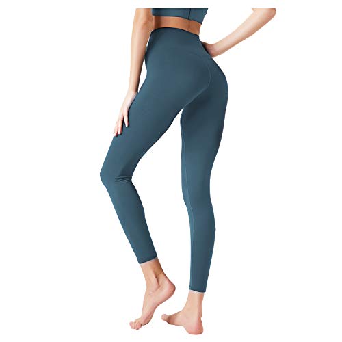 LIBILIS Leggings Mujer Mallas Pantalones Deportivos Push up Mallas para Running Training Fitness Estiramiento Yoga, Azul M
