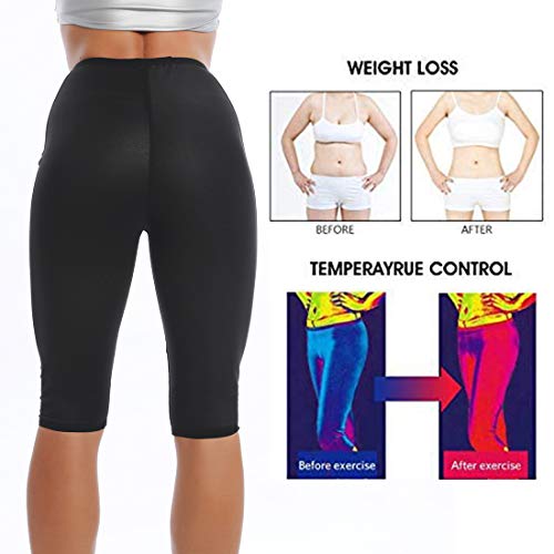 Litthing Pantalones para Adelgazar Mujeres Fitness Pantalones Sauna Yoga Gimnasio Adelgaza la Pierna Pantalones Adelgazantes Mujer Sudoración Efectiva Pérdida de Peso (Estilo 1, XXL)