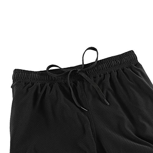 Lixada Mujeres Pantalónes Cortos Deportivos 2-en-5 Transpirable Pantalones+Secado Rápido para de Running Fitness Yoga