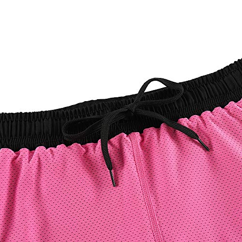 Lixada Mujeres Pantalónes Cortos Deportivos 2-en-9 Transpirable Pantalones+Secado Rápido para de Running Fitness Yoga