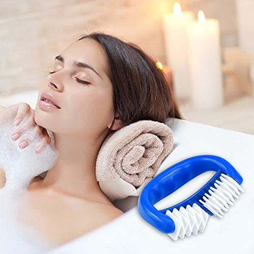 Locisne Body Roller Brush Celulitis Masajeador Mitt, uso en húmedo o en seco, gran Fascia y celulitis Blaster Deportes masaje herramienta para la liberación … (azul)