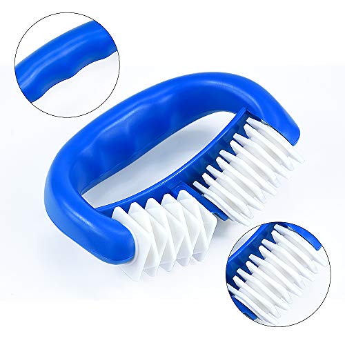 Locisne Body Roller Brush Celulitis Masajeador Mitt, uso en húmedo o en seco, gran Fascia y celulitis Blaster Deportes masaje herramienta para la liberación … (azul)