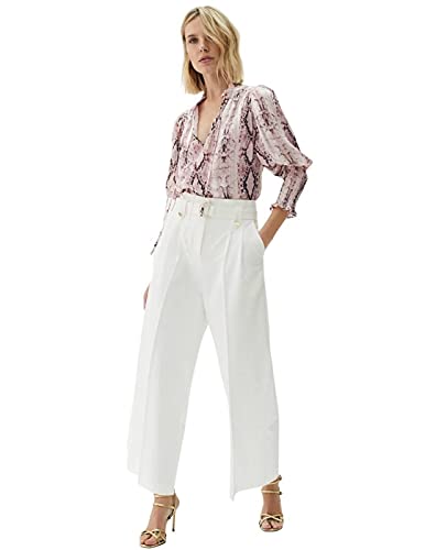 Lola Casademunt Camisa Rosa Animal Print para Mujer L