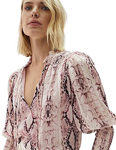Lola Casademunt Camisa Rosa Animal Print para Mujer L