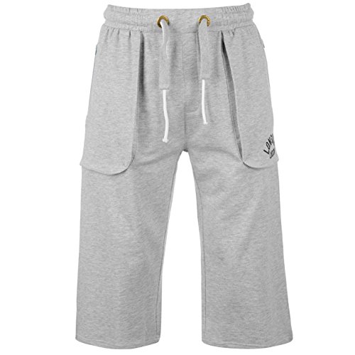 Lonsdale - Pantalones de boxeo para hombre gris L