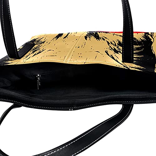 LORVIES Gato British Shorthair con gafas rojas Bolso bandolera de piel sintética y bolsos de mano para mujer