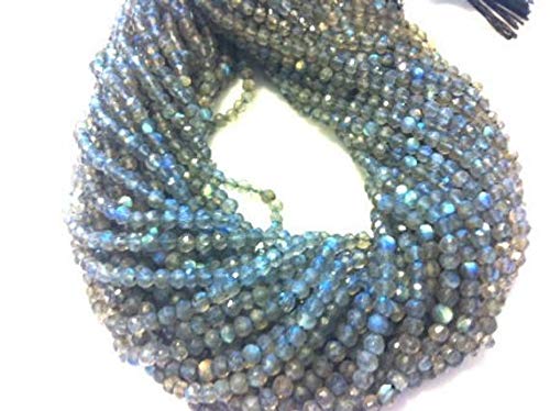 LOVEKUSH LKBEADS Labrorite Micro facetado 3 mm Rondelle Full 35.5 cm largo largo largo hilo de Bead Mall Code-HIGH-38637