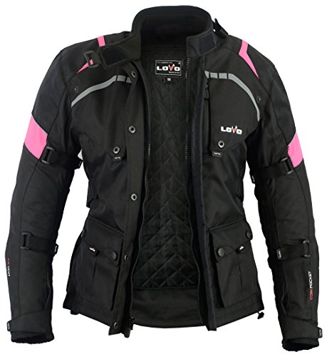 LOVO Chaqueta 3/4 para moto (Mujer) (S)