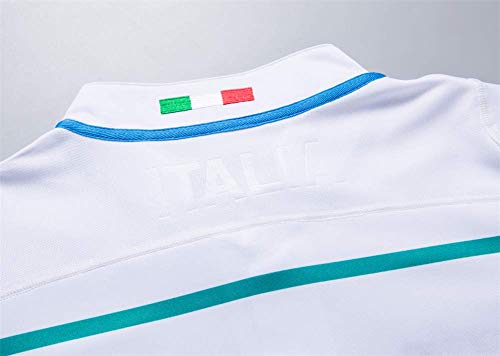 LQLD Rugby Jerseys Italia Copa Mundial de Rugby Home de los Hombres,Blanco,S