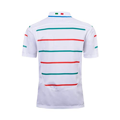 LQLD Rugby Jerseys Italia Copa Mundial de Rugby Home de los Hombres,Blanco,S