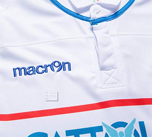 LQLD Rugby Jerseys Italia Copa Mundial de Rugby Home de los Hombres,Blanco,S