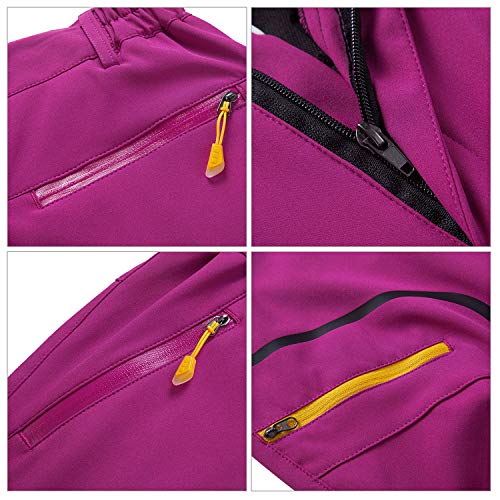 LUI SUI Pantalones de Senderismo de Secado rápido al Aire Libre para Mujer Pantalones de Escalada para Caminar Ligeros a Prueba de Viento
