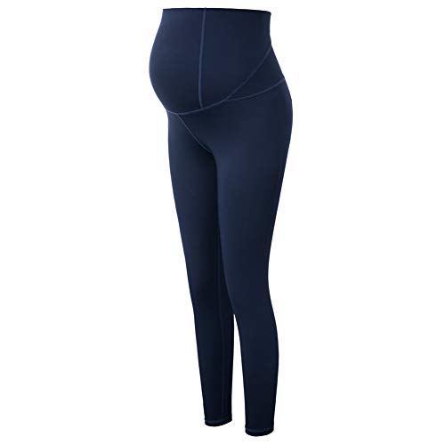 Maacie Leggings Largos Transpirables de Entrenamiento para Mujer Embarazada S Azul Oscuro