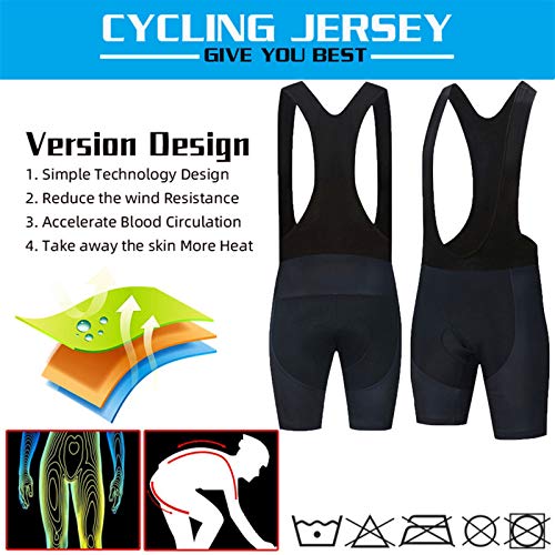 Maillot de Ciclismo para Mujer, Conjunto de Manga Corta, Camiseta de Bicicleta de Secado Rápido, Chaqueta Camiseta + Pantalones Cortos Acolchados - Trajes de Montar MTB ( Color : A , Talla : Pequeño )