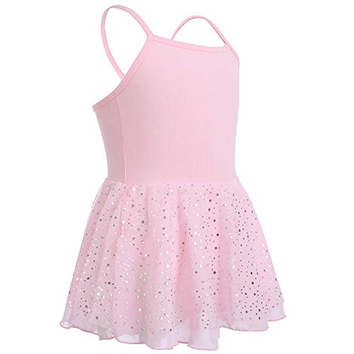 Maillot de Danza Vestido de Ballet con Falda de Estrellas de Gasa para niñas