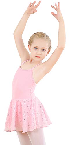 Maillot de Danza Vestido de Ballet con Falda de Estrellas de Gasa para niñas