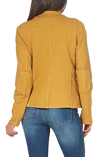 Malito Clásico Chaqueta en el Básico Chaqueta del Sudor Business 1651 Mujer (S, Amarillo)