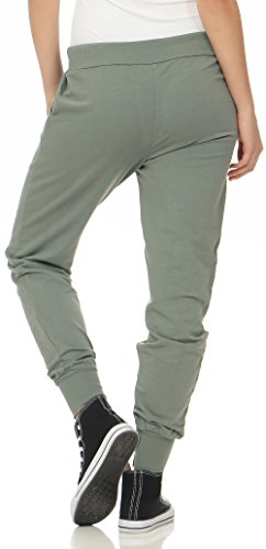 Malito Mujer Harem Pantalón en el clásico Design Aladin Baggy Bombacho Yoga 8021 (Oliva)