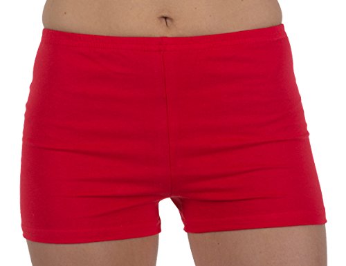 Mallas de verano para ciclismo, gimnasio, correr, yoga, pantalones cortos por encima de la rodilla Short Pants Red S