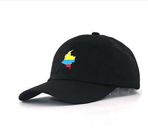 Mapa De Colombia Sombrero De Papá Gorra De Béisbol con Bordado Ajustable De Algodón 100% Hombres Mujeres Verano Primavera Deportes Marca Sombreros Snapback