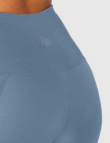 Marca Amazon - AURIQUE Mallas para Correr con Tiro Alto Mujer, Azul (China Blue), 40, Label:M