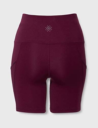 Marca Amazon - AURIQUE Shorts de Deporte Mujer, Morado (Pickled Beet), 42, Label:L