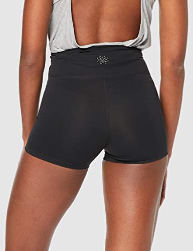 Marca Amazon - AURIQUE Shorts de Deporte Mujer, Negro (Black), 36, Label:XS