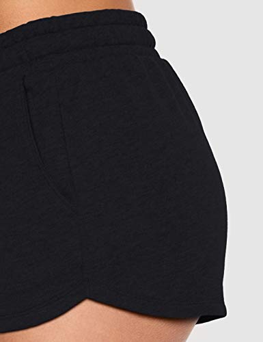 Marca Amazon - AURIQUE Shorts para el Gimnasio Mujer, Negro (Black), 42, Label:L