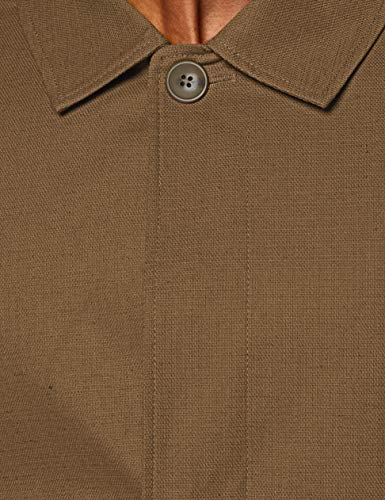 Marca Amazon - find. Chaqueta de Algodón Hombre, Verde (Khaki), L, Label: L