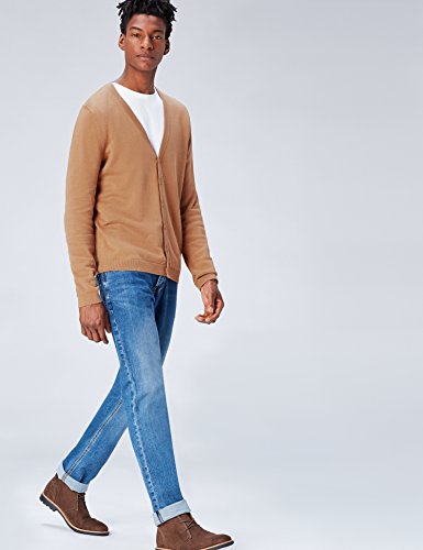 Marca Amazon - find. Chaqueta de Punto para Hombre, Beige (Camel), M, Label: M