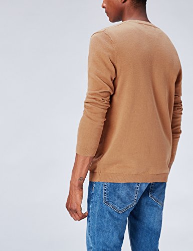 Marca Amazon - find. Chaqueta de Punto para Hombre, Beige (Camel), M, Label: M
