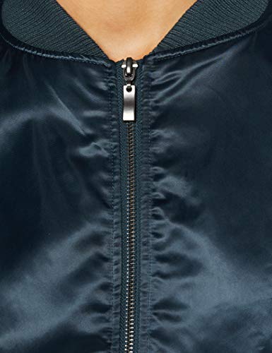 Marca Amazon - find. Chaqueta de Satén Estilo Bómber Mujer, Azul (Teal), 42, Label: L